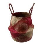 sturdy woven plant basket with handles for easy moving g xl 246 1