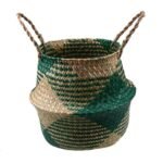 sturdy woven plant basket with handles for easy moving h s 493 1