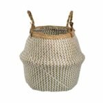 sturdy woven plant basket with handles for easy moving j s 577 1