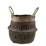 sturdy woven plant basket with handles for easy moving l s 100 1