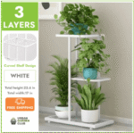 support de fleurs en fer elegance et durabilite pour votre espace 3 layers white 991 1