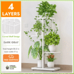 support de fleurs en fer elegance et durabilite pour votre espace 4layers white 346 1