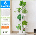 support de fleurs en fer elegance et durabilite pour votre espace 6layers white 903 1