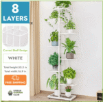 support de fleurs en fer elegance et durabilite pour votre espace 8layers white 279 1