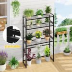 Support De Plantes Extérieur à 3 Niveaux Pour Un Jardin Luxuriant - Noir