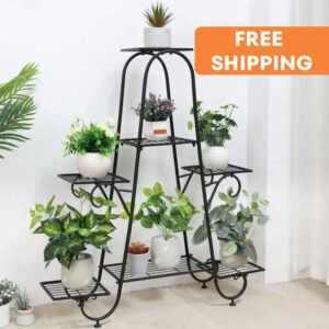 Supportez Vos Plantes Avec Un élégant Support En Métal Durable - Noir