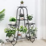 supportez vos plantes avec un elegant support en metal durable black 825 1