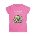 t shirt cactus femme en coton avec epaules renforcees azalea s t shirt 627 1
