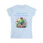 T-shirt Cactus Femme En Coton Avec épaules Renforcées