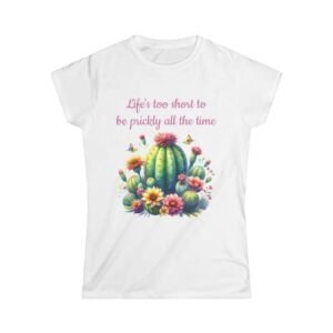t shirt cactus femme en coton avec epaules renforcees white s t shirt 549 1