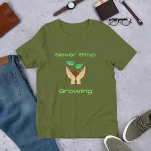 T-shirt Unstoppable Growth en coton filé à l&rsquo;anneau et couleurs chinées