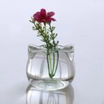 Vase En Verre En Forme De Chat Pour Des Arrangements Floraux Uniques