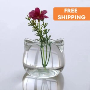 Vase En Verre En Forme De Chat Pour Des Arrangements Floraux Uniques