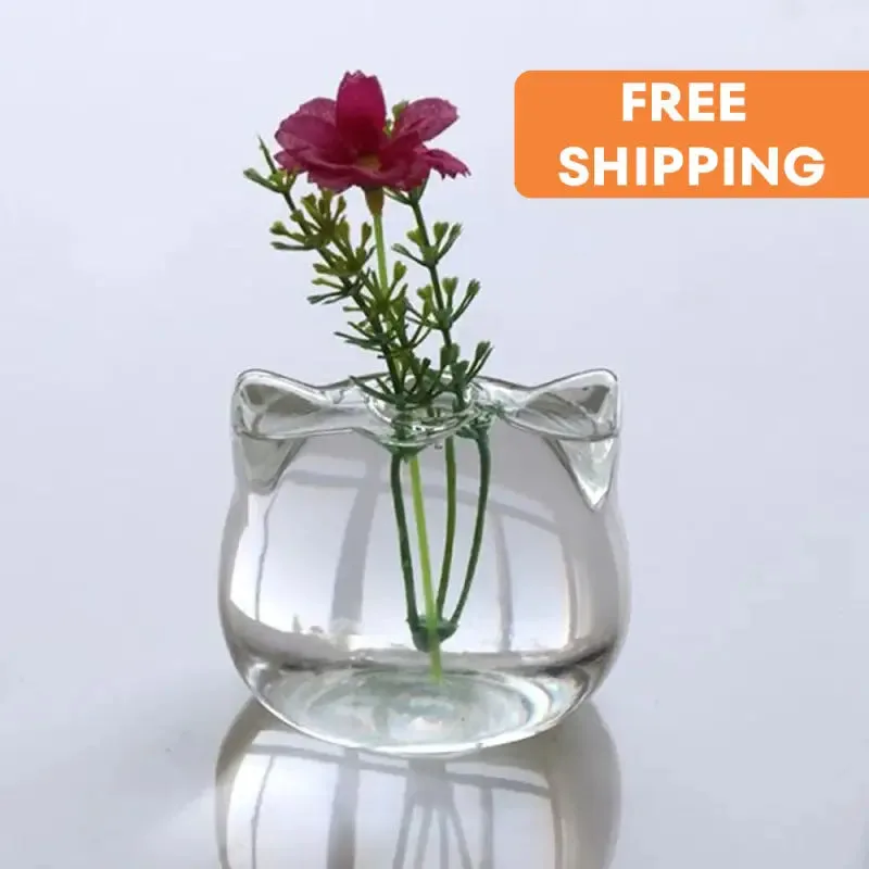 vase en verre forme de chat pour des arrangements floraux uniques floral vases 930