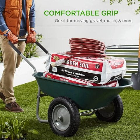 Chariot De Jardin : Transportez Facilement Vos Matériaux Avec Ce Chariot 1 char de jardin à double roue