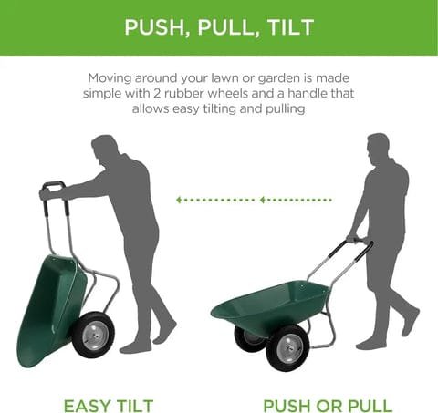 Chariot De Jardin : Transportez Facilement Vos Matériaux Avec Ce Chariot 4 char de jardin à double roue