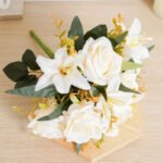 Bouquet De Fleurs Artificielles Pour Mariage - Blanc