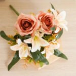 Bouquet De Fleurs Artificielles Pour Mariage - Marron Clair