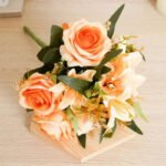 Bouquet De Fleurs Artificielles Pour Mariage - Orange