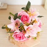 Bouquet De Fleurs Artificielles Pour Mariage - Rose