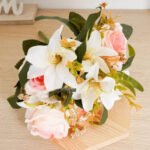 Bouquet De Fleurs Artificielles Pour Mariage - Rose Clair