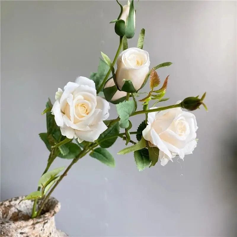 Bouquet De Roses Artificielles élégantes Et Intemporelles - Blanc