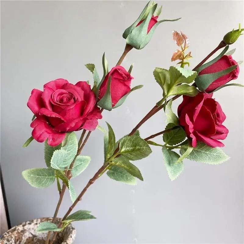 Bouquet De Roses Artificielles élégantes Et Intemporelles - Rouge Clair