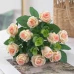 Bouquet De Roses Artificielles élégantes Pour Décoration - Champagne