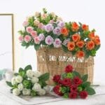 Bouquet De Roses Artificielles élégantes Pour Décoration