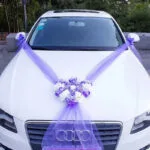 bouquet de roses pour voiture mariage violet de rose 526