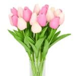Bouquet De Tulipes Artificielles élégantes Et Colorées - Rose/rose Pâle