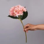 Bouquet D’hortensia Artificiel élégant Pour Décoration D’intérieur - Rose Clair