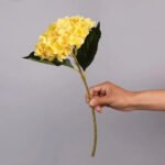 Bouquet D’hortensia Artificiel élégant Pour Décoration D’intérieur - Jaune