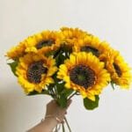 Bouquet Tournesol Artificiel - élégance Et Nature à Domicile - 10 Fleurs