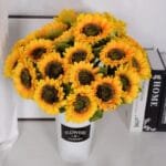 Bouquet Tournesol Artificiel - élégance Et Nature à Domicile