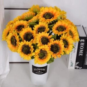 Bouquet Tournesol Artificiel - élégance Et Nature à Domicile