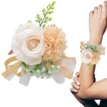 bracelet fleur mariage elegant pour un jour special champagne 934 2