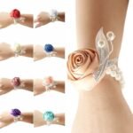 Bracelet Fleur Pour Un Mariage Rose éblouissant