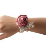 Bracelet Fleur Pour Un Mariage Rose éblouissant