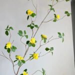 Branche Artificielle En Lignum Vitae - Décoration Naturelle - Jaune