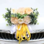 Capot Fleur Pour Voiture De Mariage - Fleurs De Mariage élégantes - Jaune