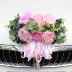 capot fleur pour voiture de mariage fleurs elegantes rose de mariage 969 1