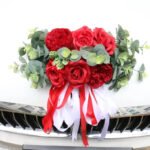 Capot Fleur Pour Voiture De Mariage - Fleurs De Mariage élégantes - Rouge