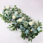 Centre De Table Floral Pour Mariage élégant - Bleu Vert / 50cm