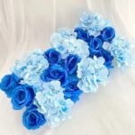centre de table mariage avec fleurs elegantes bleu 416 1