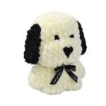 chien en roses decoration florale originale beige noir 180 1