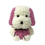 chien en roses decoration florale originale blanc rose 470 1