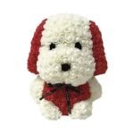 chien en roses decoration florale originale blanc rouge 104 2
