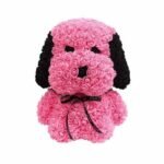 chien en roses decoration florale originale rose noir 779 1