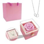 Coffret Rose Avec Collier Personnalisé Rose éternelle